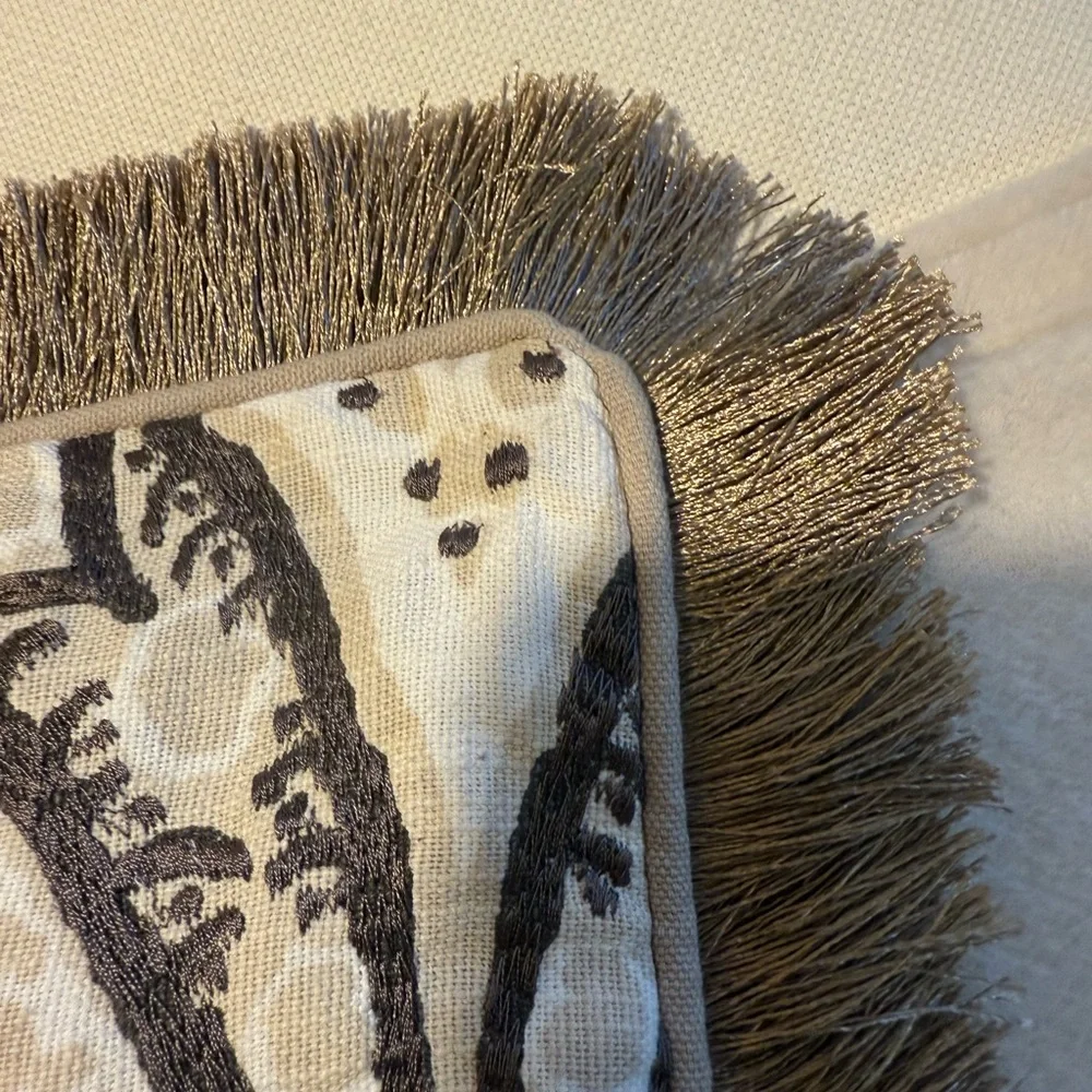 New! Kim Seybert Living Fringe Pillow Cover 26” Square